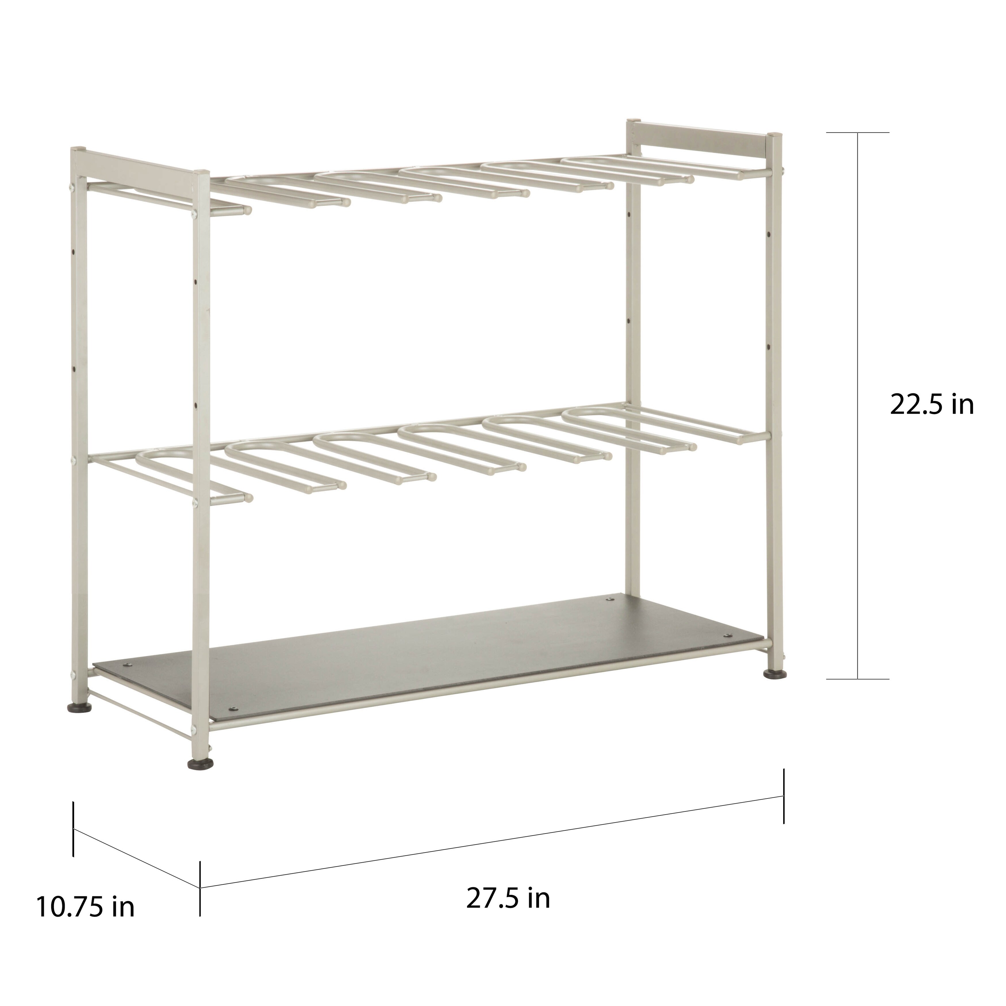 6 Pair Boot Rack Organizer Heavy Duty Steel Frame Free Standing Shoe Racks New