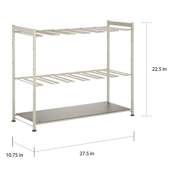 HoneyCanDo Silver Steel 6Pair Boot Rack Bed Bath & Beyond 10520952