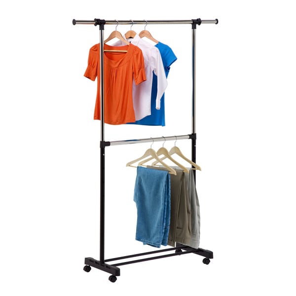 Honey-Can-Do GAR-01767 Adjustable 2-Rod Garment Rack