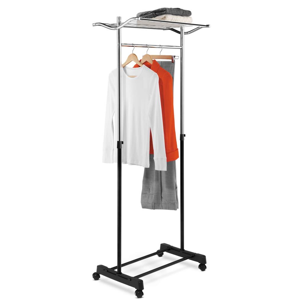 Honey-Can-Do GAR-01173 Garment Rack with Top Shelf