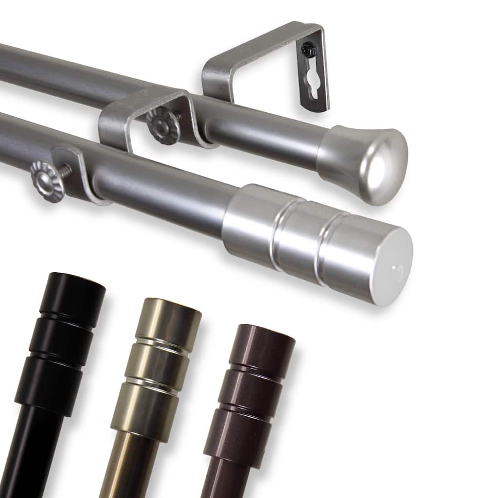 InStyleDesign Greyor Adjustable Double Curtain Rod