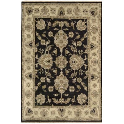 Nourison Tajik Black Rug (5'6 x 8') - 5'6" x 8'