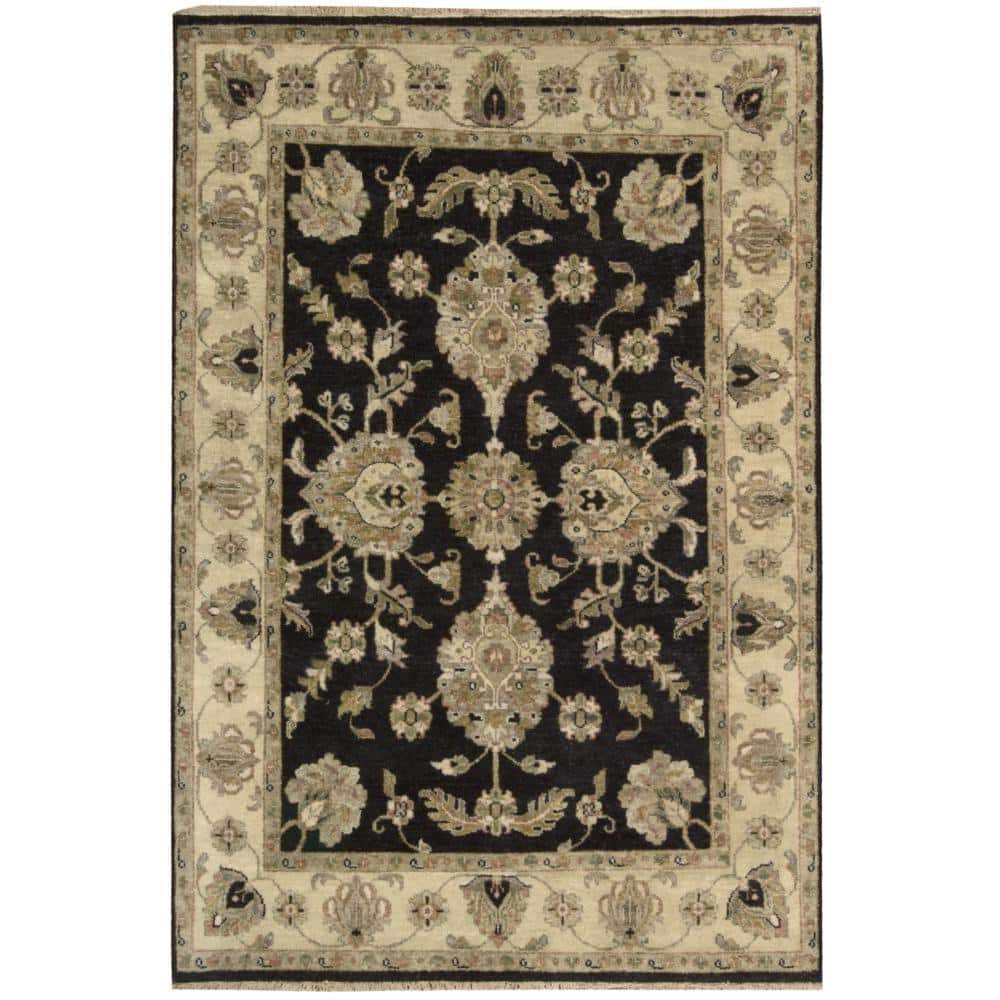 Nourison Tajik Black Rug (5'6 x 8') - 5'6" x 8'