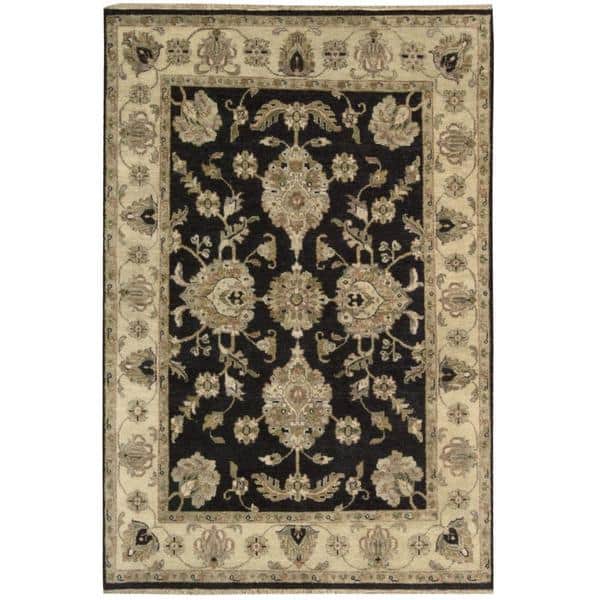 slide 1 of 1, Nourison Tajik Black Rug (5'6 x 8') - 5'6" x 8'