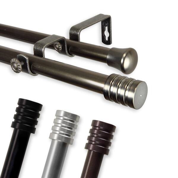 slide 2 of 5, InStyleDesign Don Adjustable Double Curtain Rod