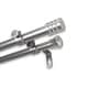 preview thumbnail 4 of 3, InStyleDesign Don Adjustable Double Curtain Rod 120 to 170 inch - Nickel Finish/Satin/Silver Finish - satin nickel