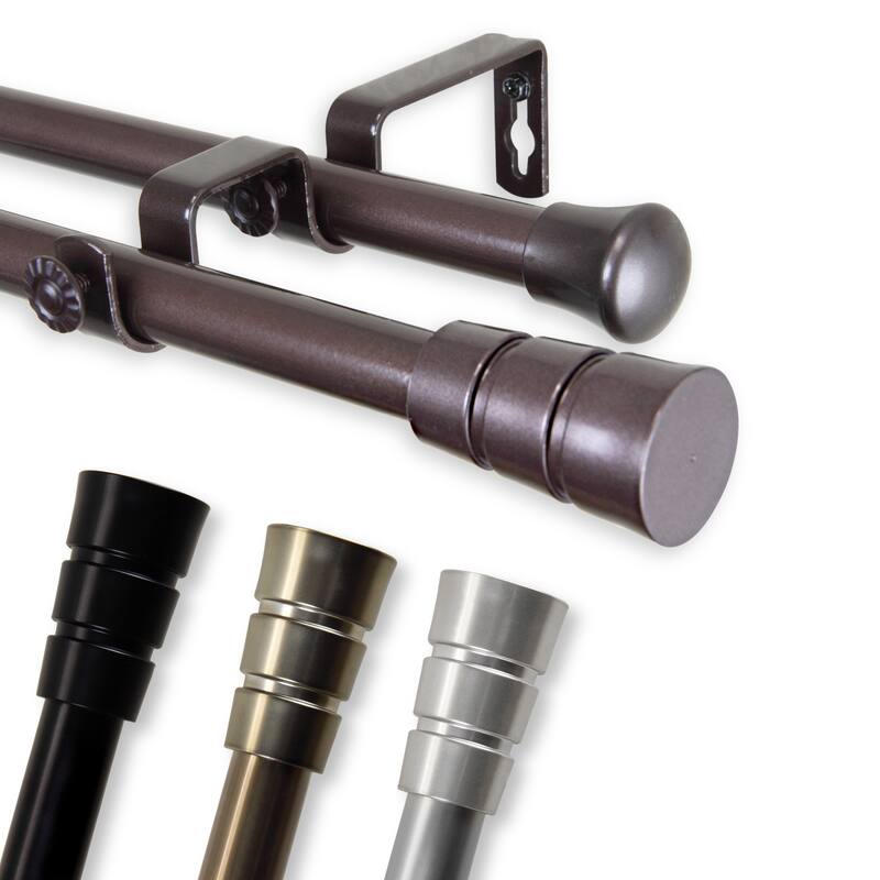 InStyleDesign Leo Adjustable Double Curtain Rod