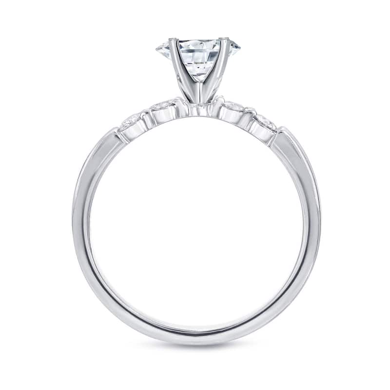 Auriya 14k Gold 1 1/2ctw Classic 5-stone Diamond Engagement Ring Set