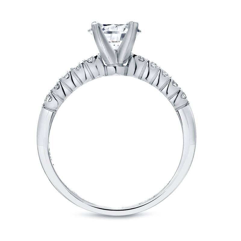Auriya 3/4ct TDW Round Diamond Engagement Ring Set 14k White Gold