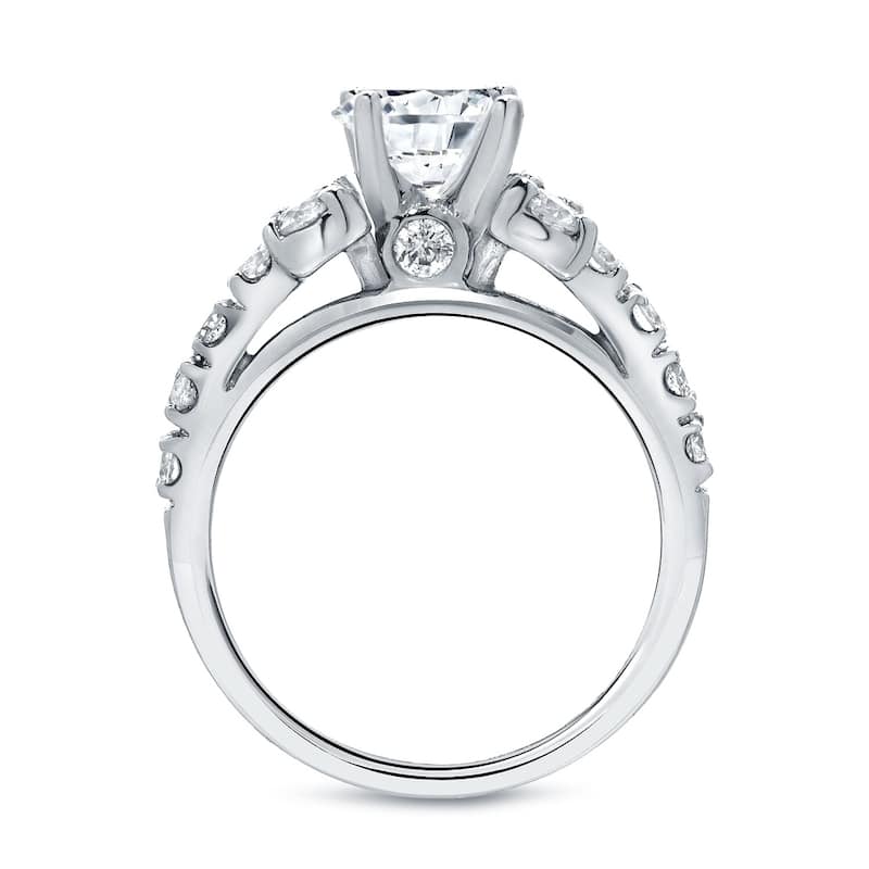 Auriya 14k Gold 2ctw Classic Round Diamond Engagement Ring Set