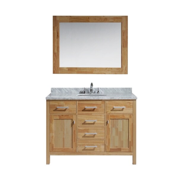 Design Element London 48inch Single Sink Vanity Set in Honey Oak