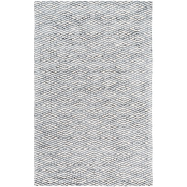 Hand-Woven Grimsby Geometric Viscose Area Rug - 5' x 7'6"
