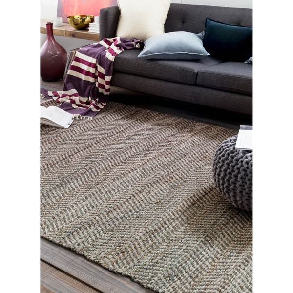 Hand-Woven Aylsham Stripe Indoor Jute Area Rug