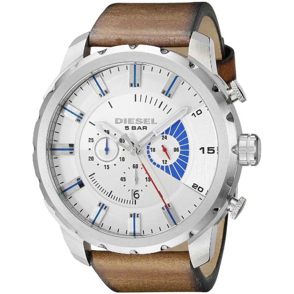 Diesel Men's DZ4357 'Stronghold' Chronograph Brown Leather Watch