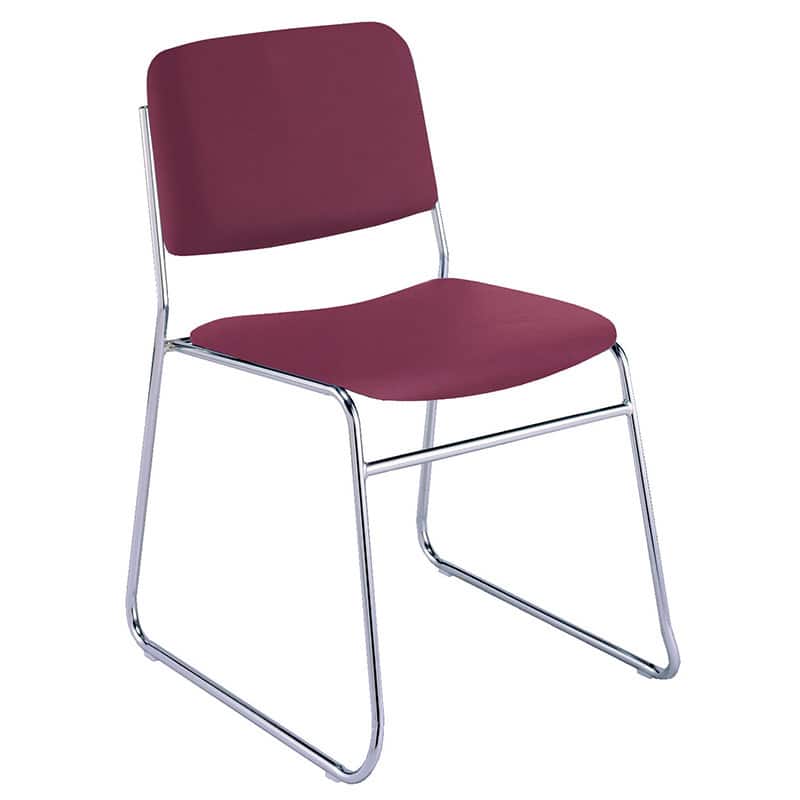 KFI 310 Vinyl Upholstered Sled Base Armless Stacking Chair