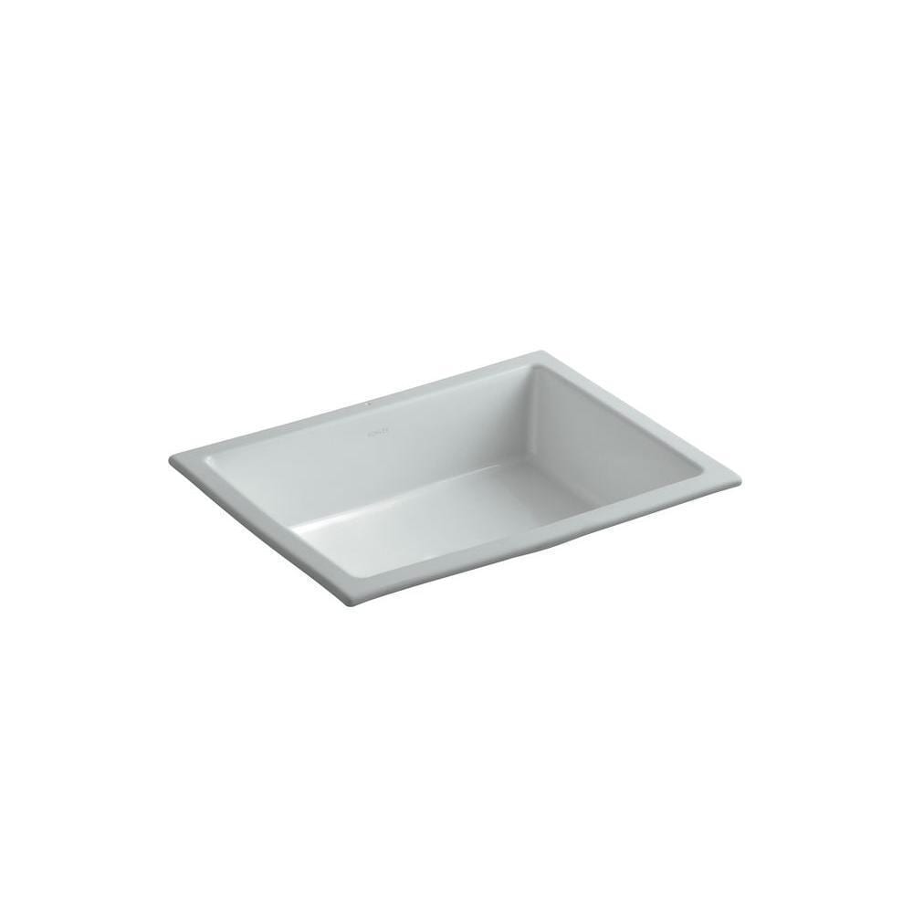 Kohler Verticyl Rectangle Undermount Bathroom Sink Ice Grey K 2882 95 Overstock 10522234