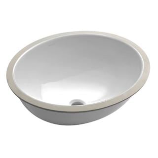 Kohler Caxton® Oval 17" X 14" Undermount Bathroom Sink with Center Drain, Glazed Underside White (K-2205-G-0)