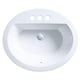 preview thumbnail 1 of 4, Kohler Bryant® Round Round Drop-In Bathroom Sink with 4" Centerset Faucet Holes White (K-2714-4-0)