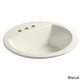 preview thumbnail 3 of 4, Kohler Bryant® Round Round Drop-In Bathroom Sink with 4" Centerset Faucet Holes White (K-2714-4-0) Beige