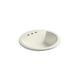 preview thumbnail 6 of 4, Kohler Bryant® Round Round Drop-In Bathroom Sink with 4" Centerset Faucet Holes White (K-2714-4-0)