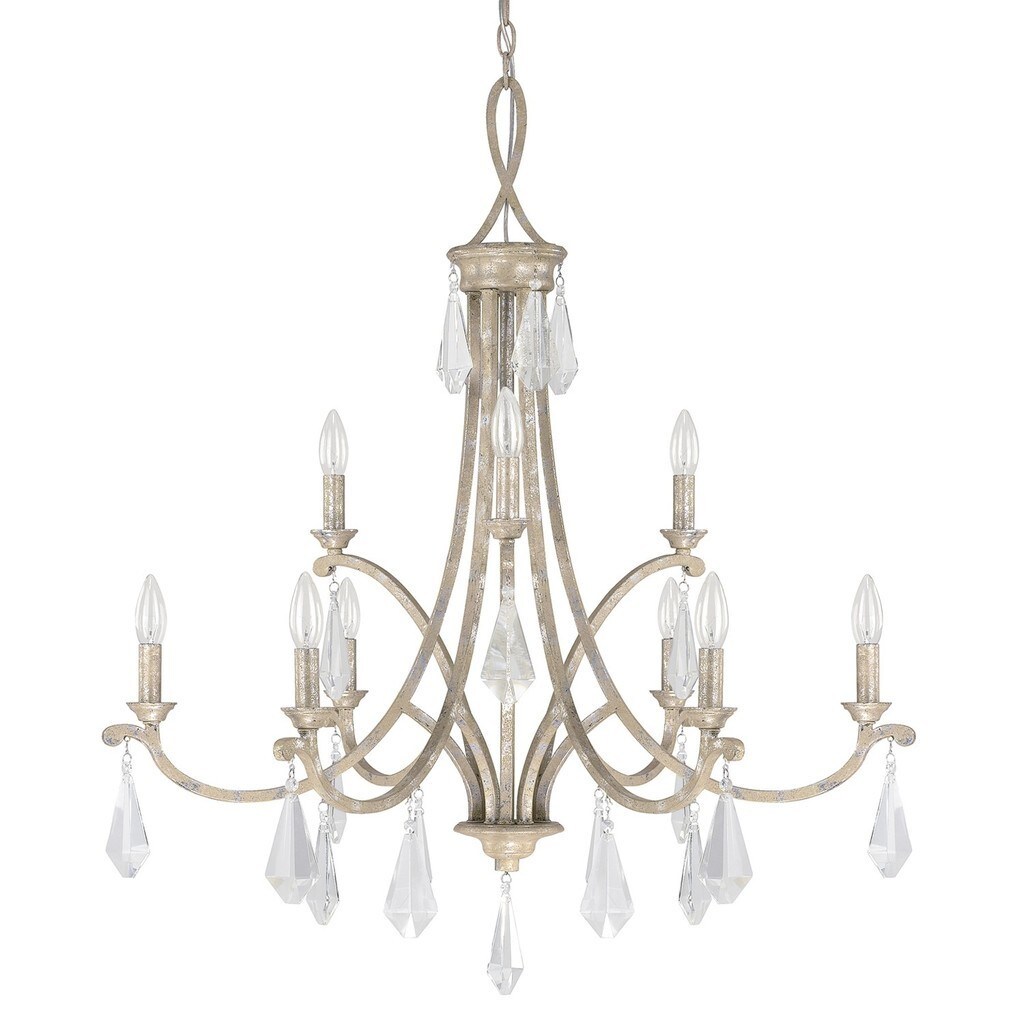 Harlow 9-light Silver Quartz Chandelier - Chandeliers For Bedrooms by Overstock.com