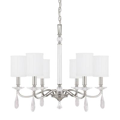 Alisa 6-light Polished Nickel Chandelier - Polished Nickel - Polished Nickel