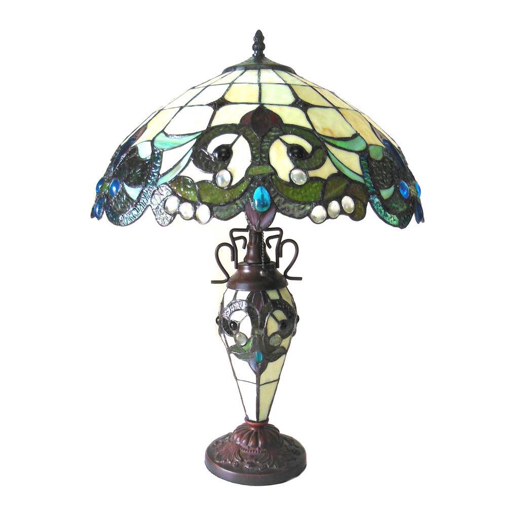 Tiffany Style Victorian Design 2+1-light Antique Bronze Table Lamp - On ...