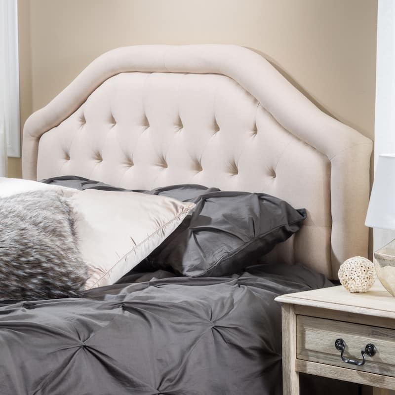 Angelica Adjustable King/California King Tufted Headboard by Christopher Knight Home - Beige - King