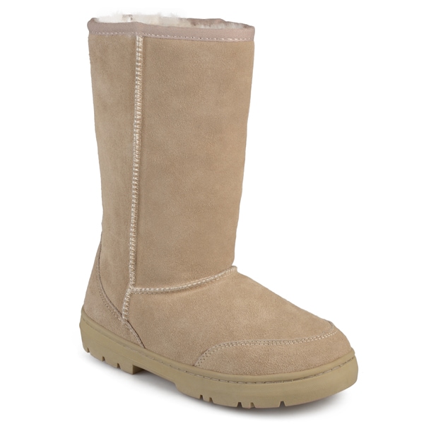 Shop Brumby Women&#39;s &#39;Shear&#39; Fleece-lined Microsuede Boots - On Sale - Free Shipping Today ...