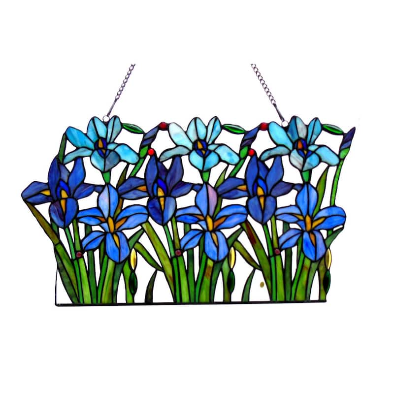 Chloe Iris Design Window Panel/Suncatcher