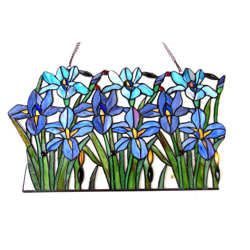 Chloe Iris Design Window Panel/Suncatcher