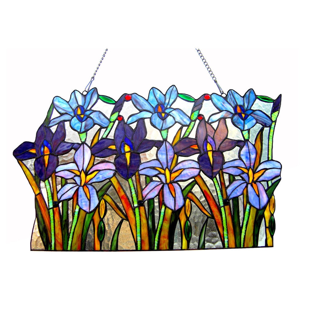Chloe Iris Design Window Panel/Suncatcher