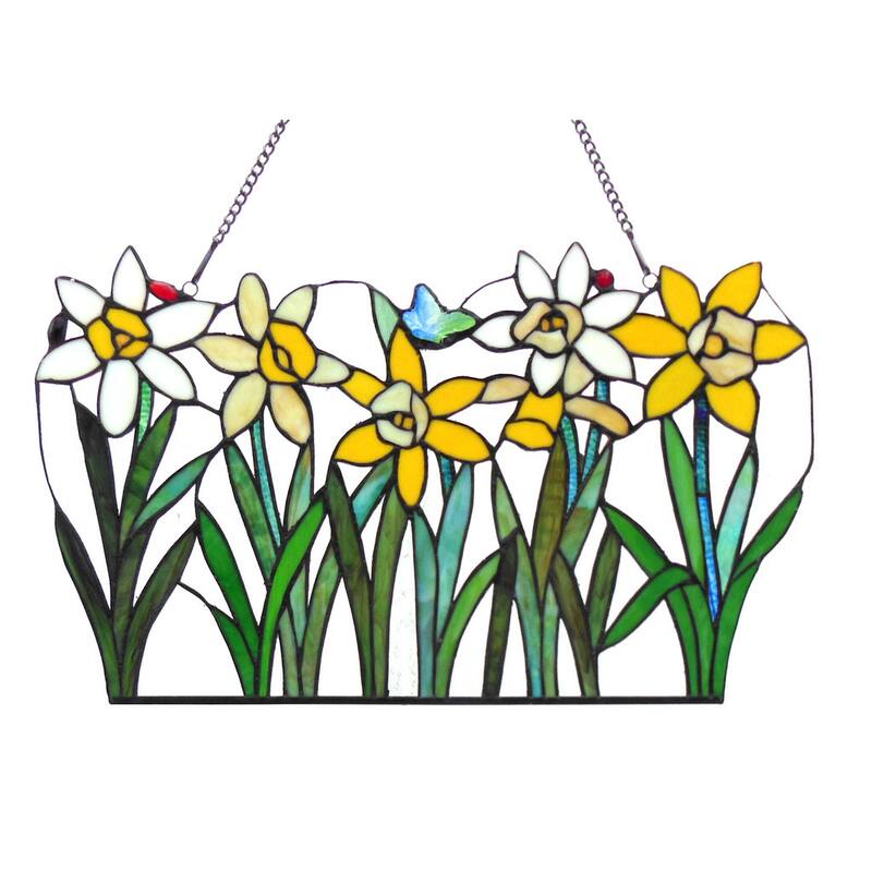 Chloe Daffodil Design Window Panel/Suncatcher