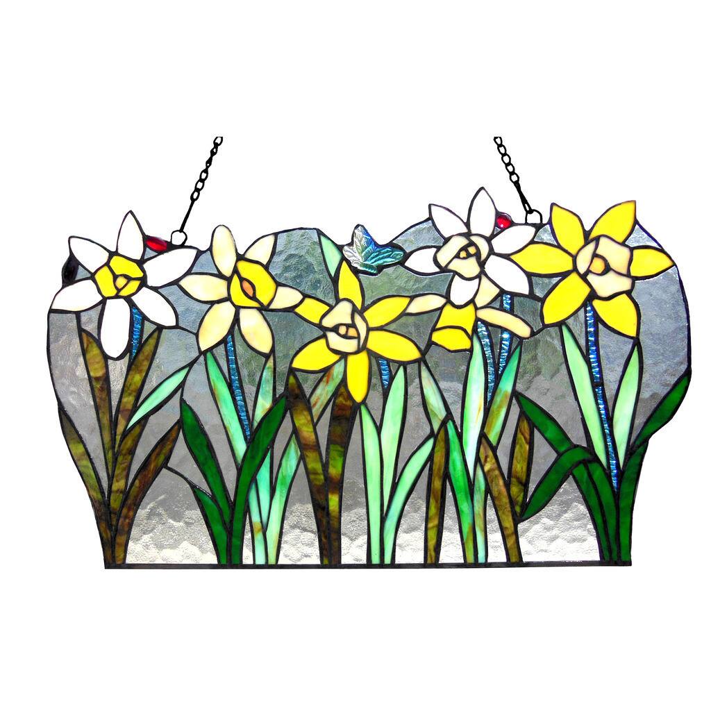 Chloe Daffodil Design Window Panel/Suncatcher