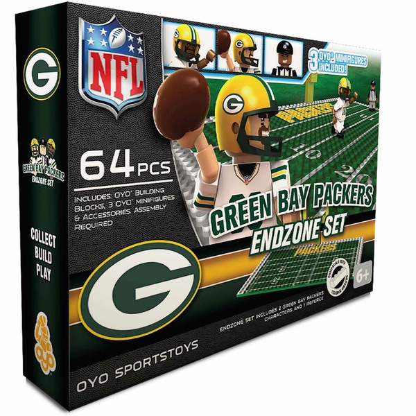 Oyo NFL Green Bay Packers 64-Piece End Zone Building Set
