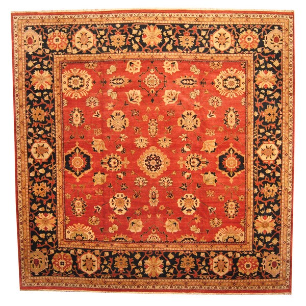 Shop Handmade Herat Oriental Afghan Vegetable Dye Oushak Wool Rug 14