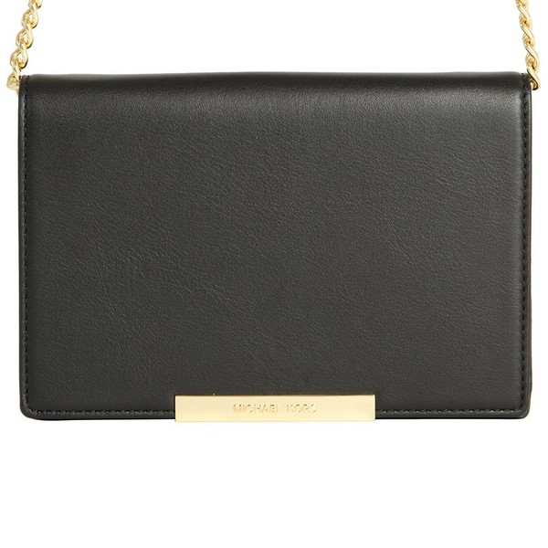 michael kors black and gold wallet