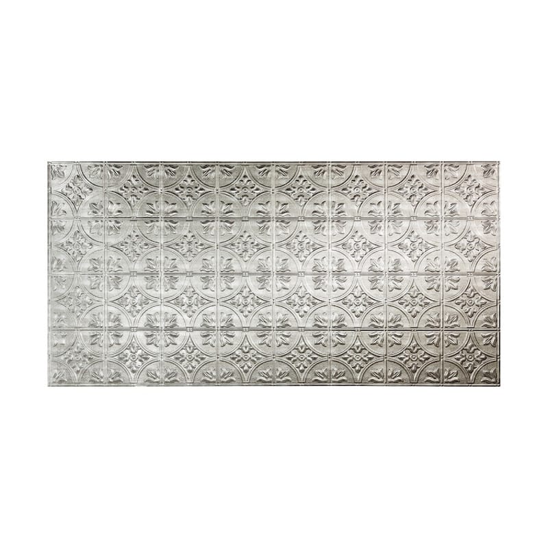 FASÄDE Traditional 2 4-foot x 8-foot PVC Wall Panel in Crosshatch Silver