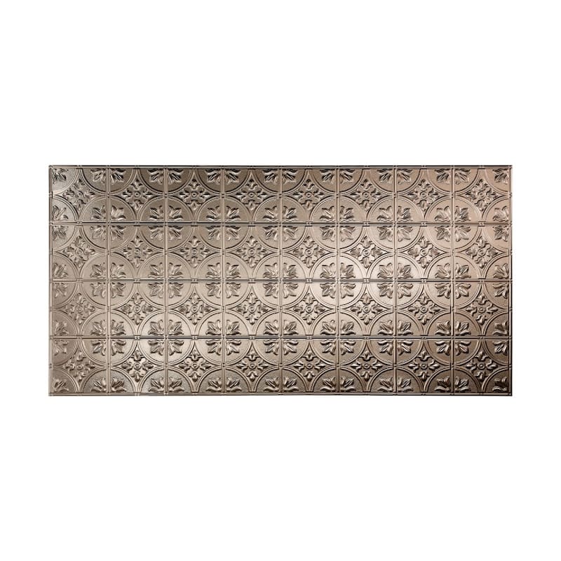 FASÄDE Traditional 2 4-foot x 8-foot PVC Wall Panel in Brushed Nickel