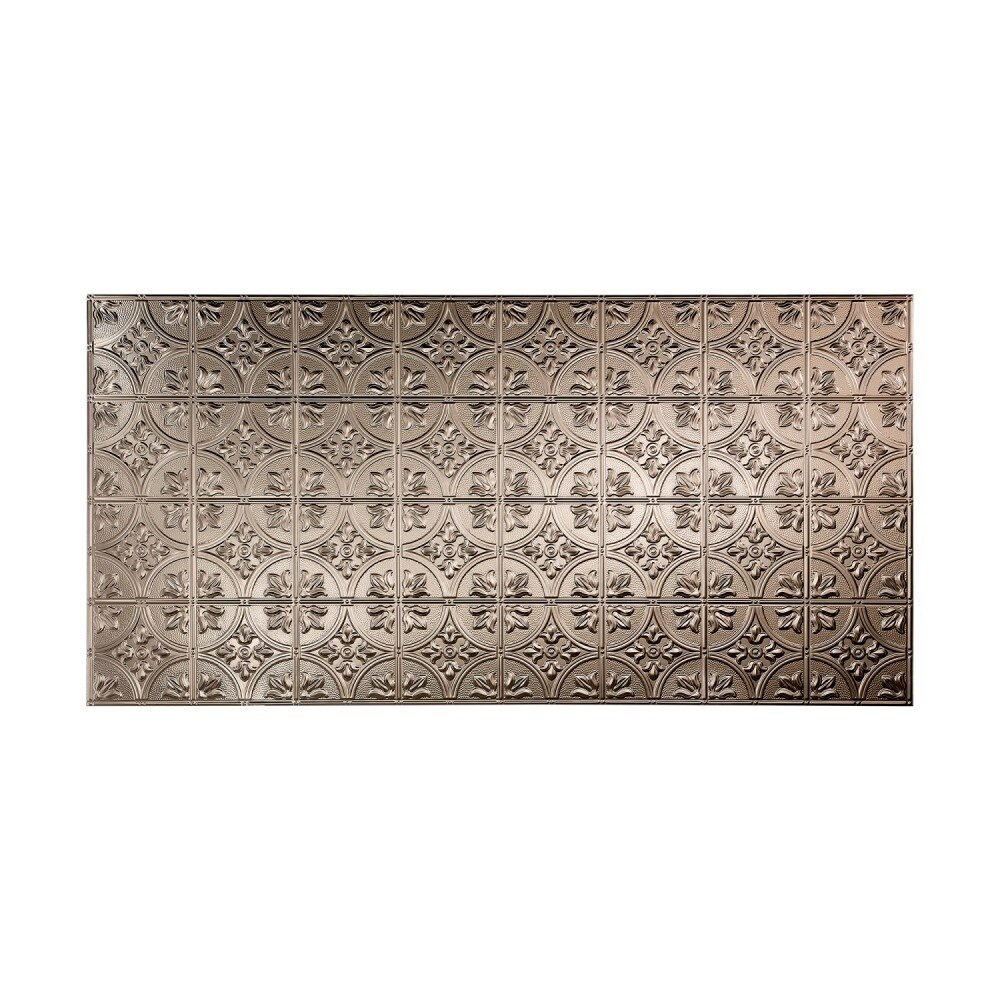 Fasade Traditional Style #2 Brushed Nickel Wall Panel (4'x8')