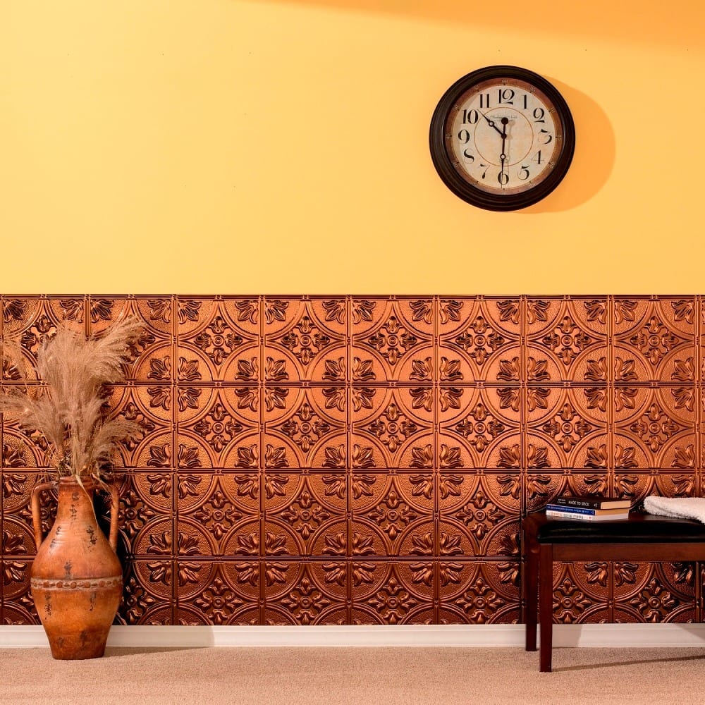 FASÄDE Traditional 2 4-foot x 8-foot PVC Wall Panel in Oil Rubbed Bronze