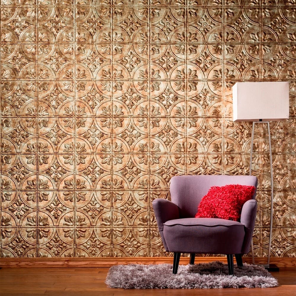 FASÄDE Traditional 2 4-foot x 8-foot PVC Wall Panel in Bermuda Bronze