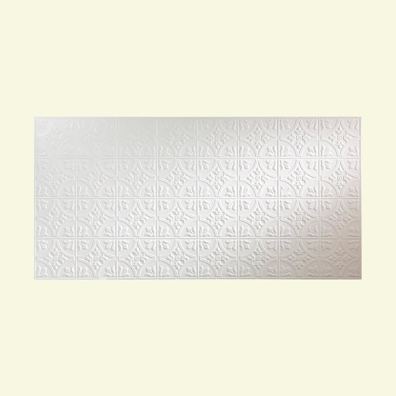 FASÄDE Traditional 2 4-foot x 8-foot PVC Wall Panel in Gloss White