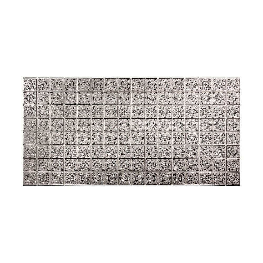 FASÄDE Traditional 1 4-foot x 8-foot PVC Wall Panel in Galvanized Steel