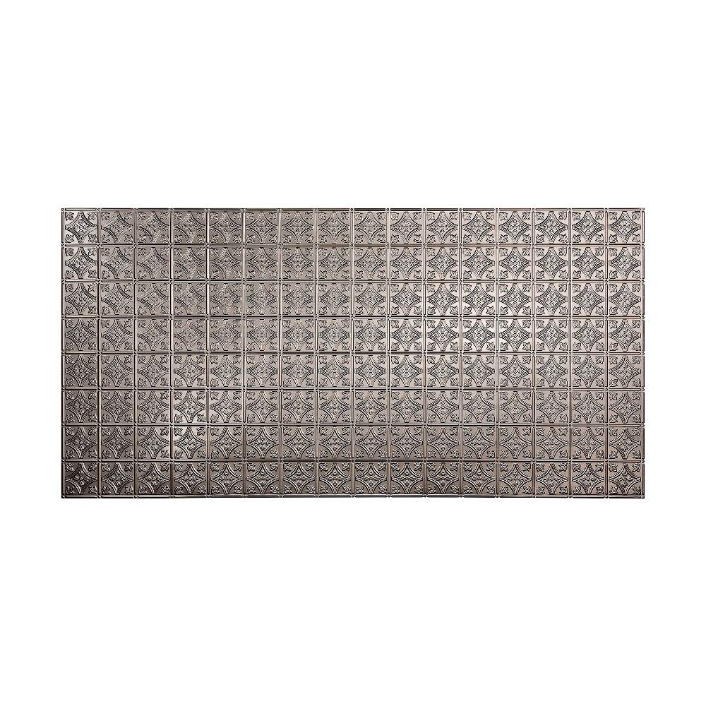 FASÄDE Traditional 1 4-foot x 8-foot PVC Wall Panel in Brushed Nickel