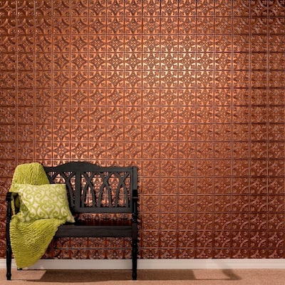 FASÄDE Traditional 1 4-foot x 8-foot PVC Wall Panel in Oil Rubbed Bronze
