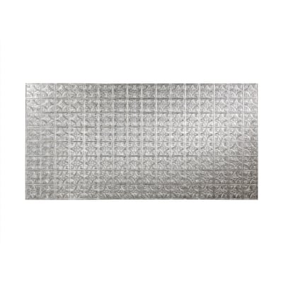 FASÄDE Traditional 1 4-foot x 8-foot PVC Wall Panel in Crosshatch Silver