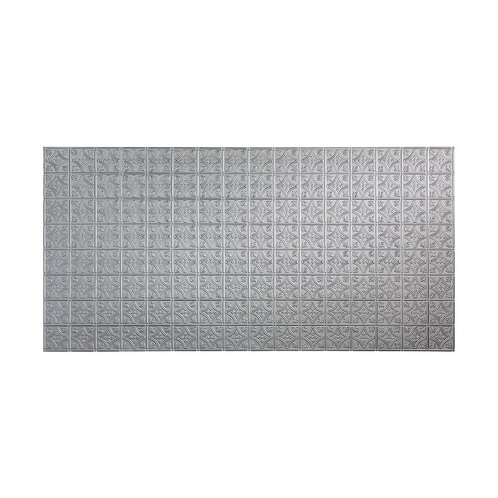 FASÄDE Traditional 1 4-foot x 8-foot PVC Wall Panel in Argent Silver