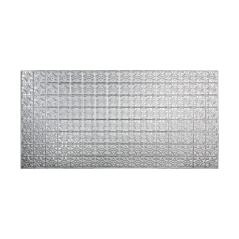 FASÄDE Traditional 1 4-foot x 8-foot PVC Wall Panel in Brushed Aluminum