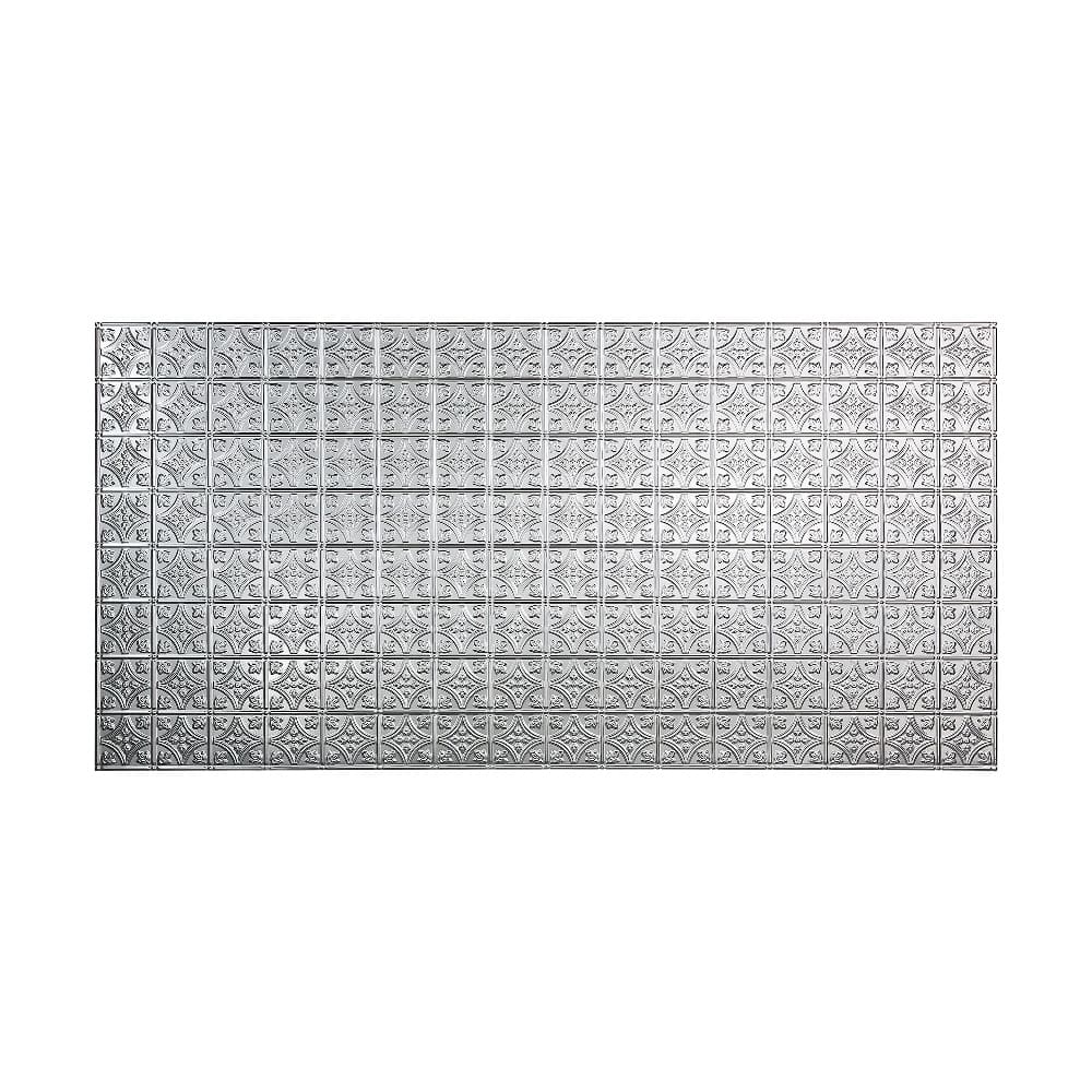 FASÄDE Traditional 1 4-foot x 8-foot PVC Wall Panel in Brushed Aluminum